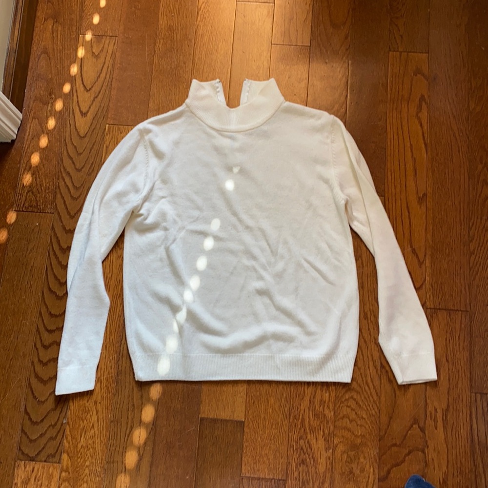 Vintage Cream Soft Mock Turtle neck
